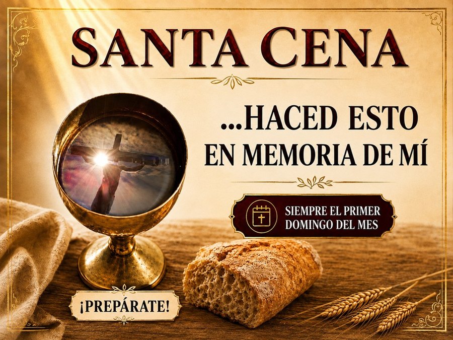 Santa Cena, siempre el primer domingo del mes
