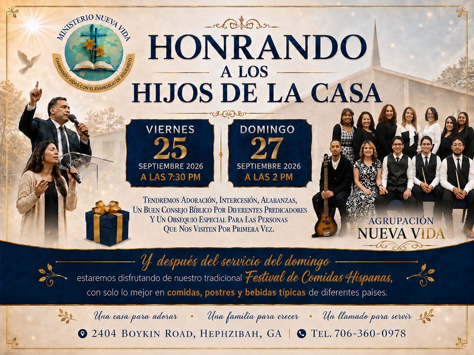 Honrando a los Hijos de la Casa, Viernes 25 y Domingo 27 de Septiembre 2026