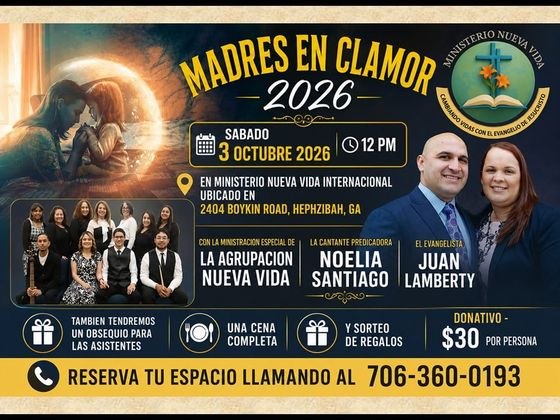 Madres en Clamor 2026, Sábado 3 de Octubre 2026