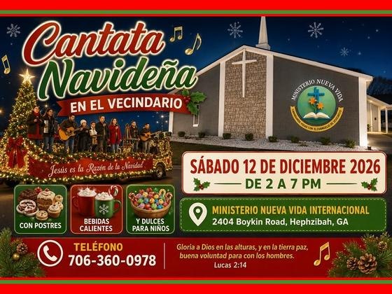 Cantata Navideña en el Vecindario, Sábado 12 de Diciembre 2026