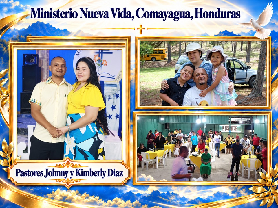 Pastores Johnny y Kimberly Diaz, Ministerio Nueva Vida, Comayagua, Honduras